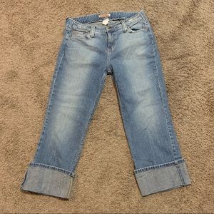 Paris Blues Cuffed Jean Capris Small